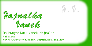 hajnalka vanek business card